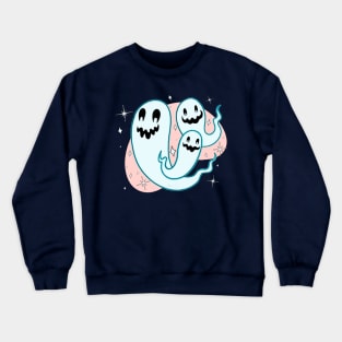 Cute Modern Ghosts Pink Crewneck Sweatshirt